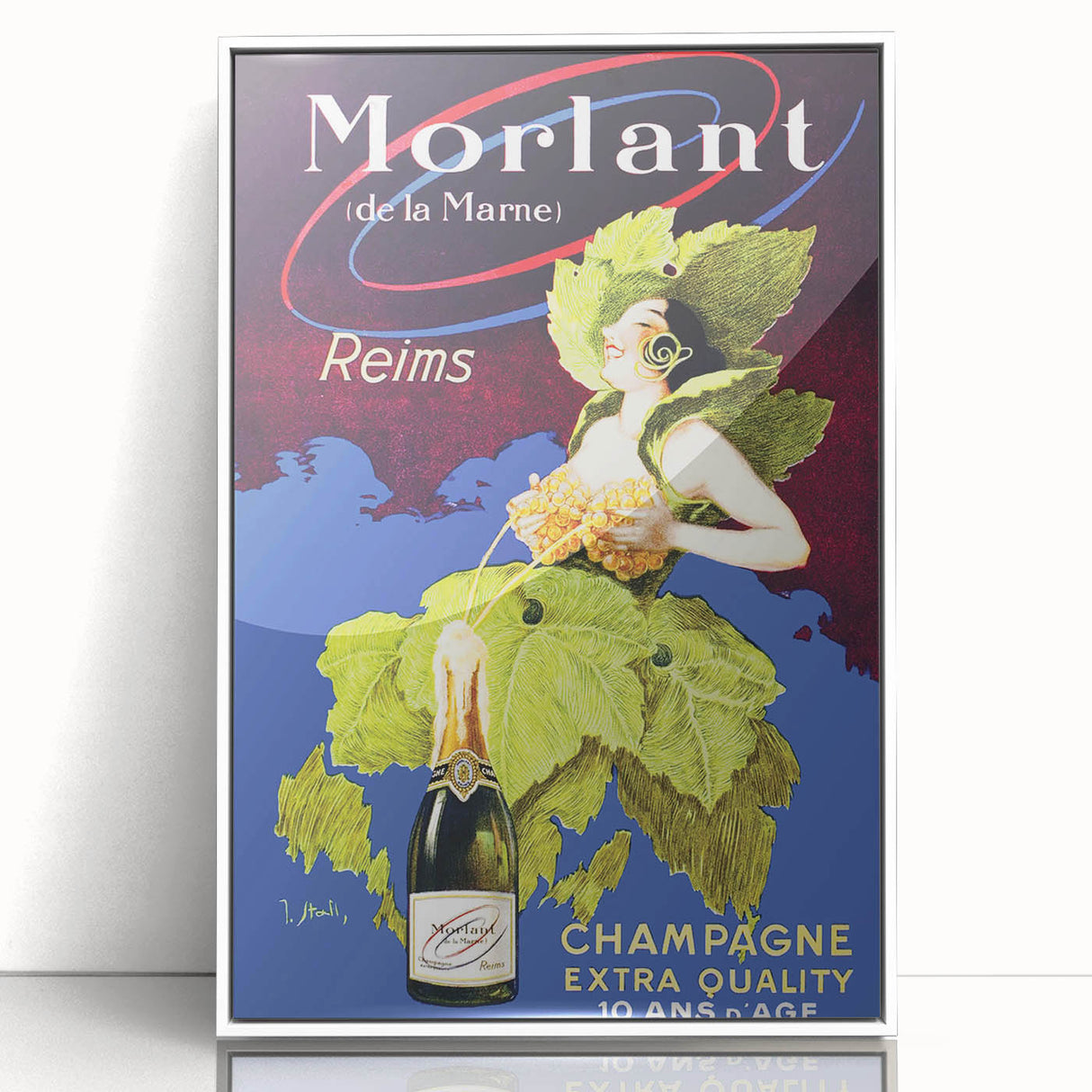 Vintage Morlant Champagne Ad – Retro French Poster Wall Art