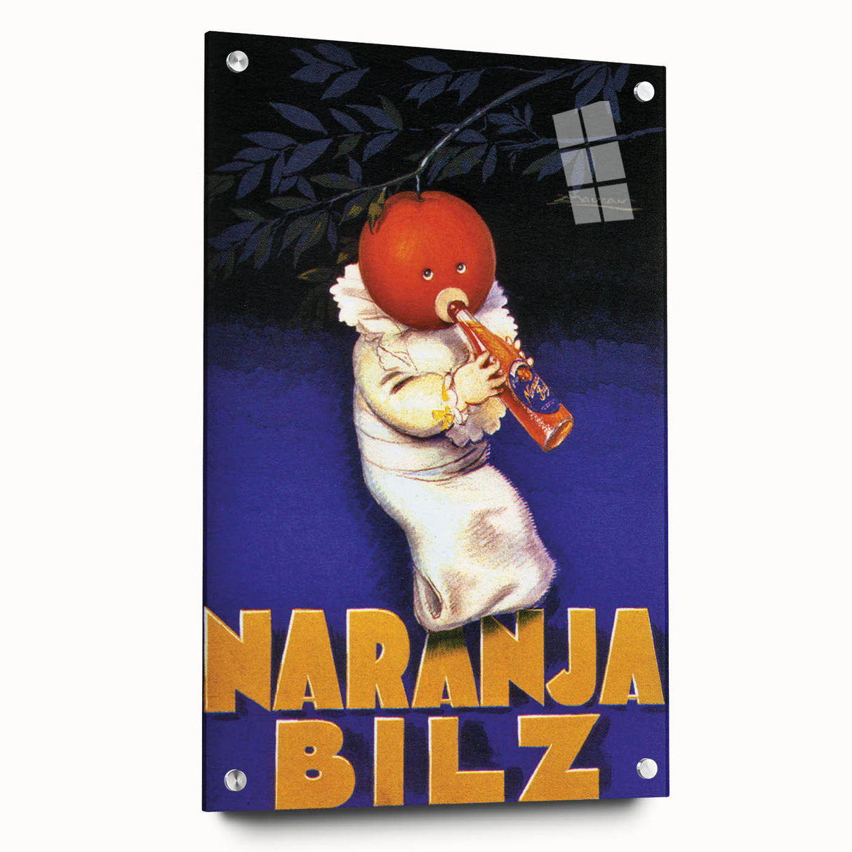 Vintage Naranja Bilz Advertising Poster – Retro Wall Art for Your Home