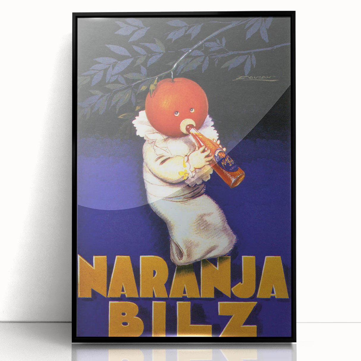 Vintage Naranja Bilz Advertising Poster – Retro Wall Art for Your Home