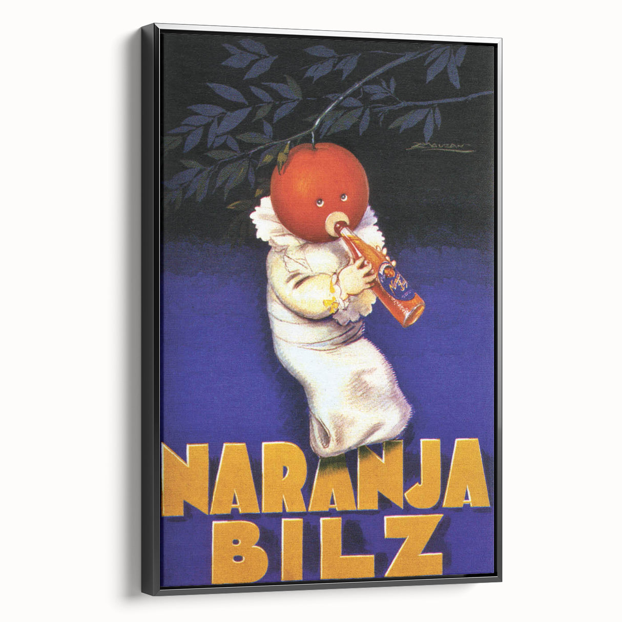 Vintage Naranja Bilz Advertising Poster – Retro Wall Art for Your Home