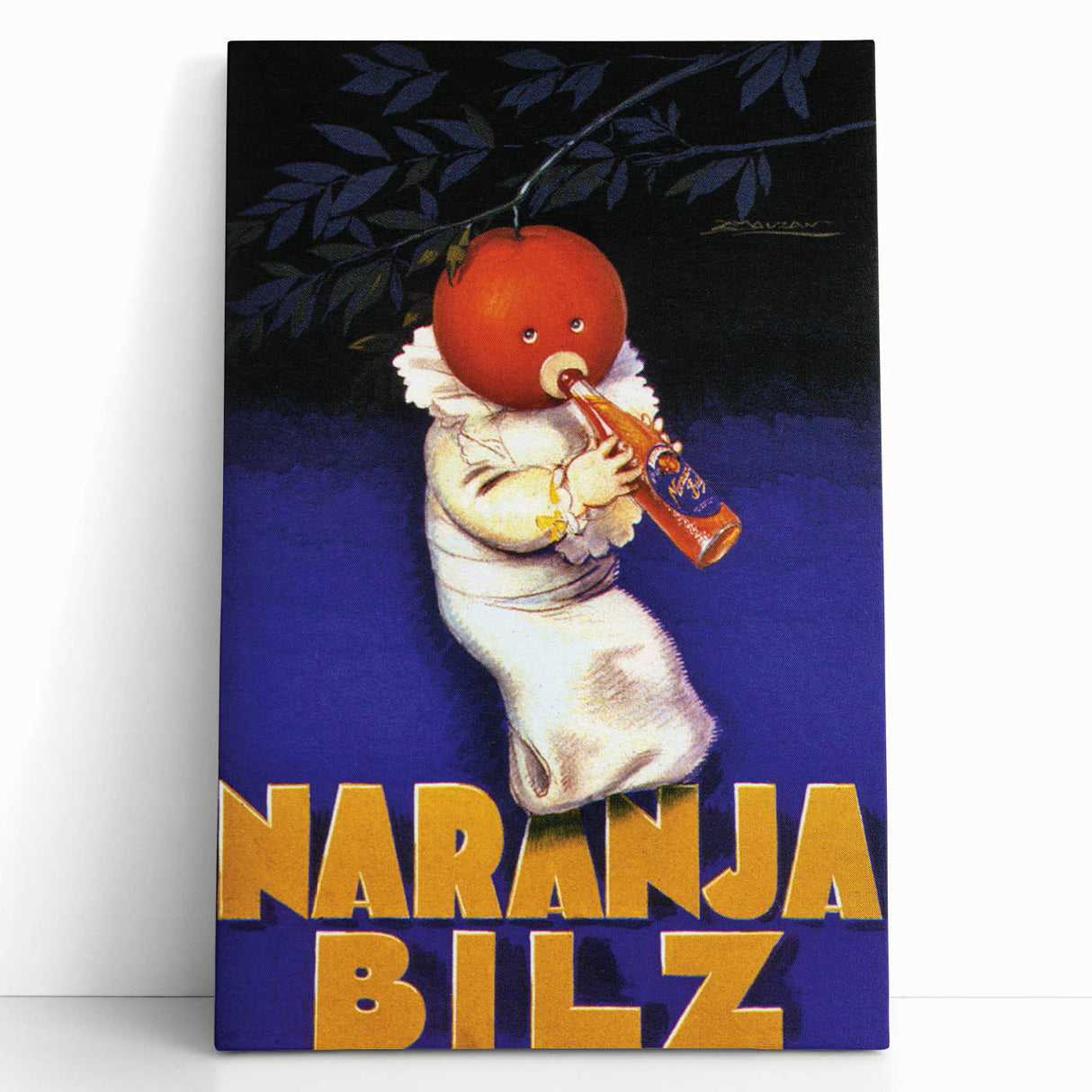 Vintage Naranja Bilz Advertising Poster – Retro Wall Art for Your Home