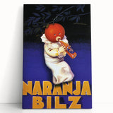 Vintage Naranja Bilz Advertising Poster – Retro Wall Art for Your Home