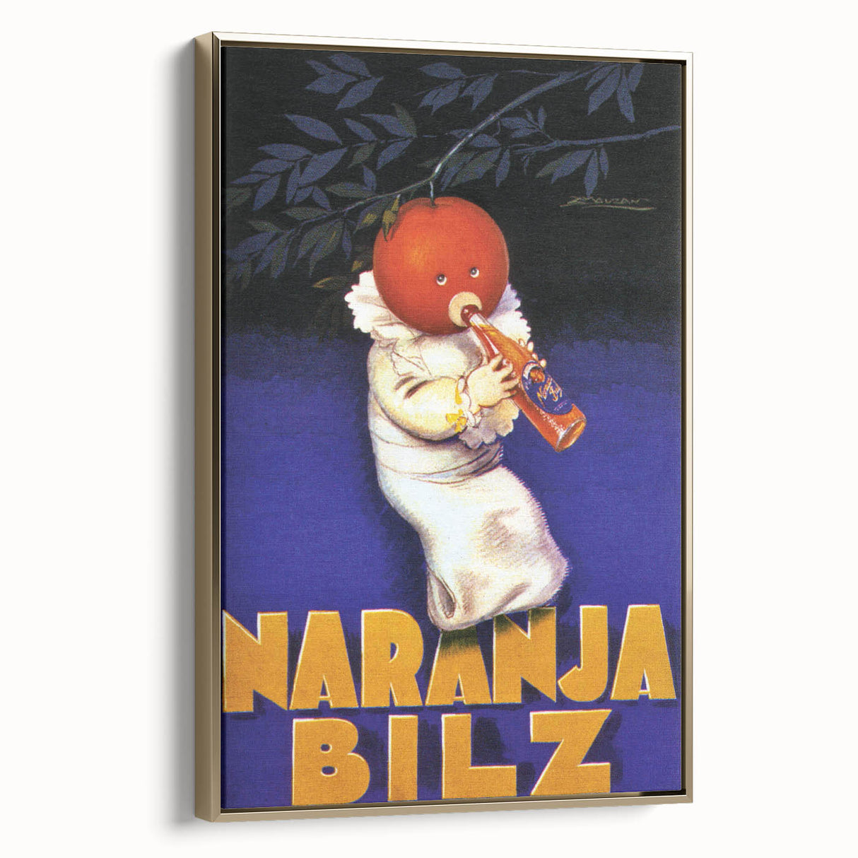 Vintage Naranja Bilz Advertising Poster – Retro Wall Art for Your Home