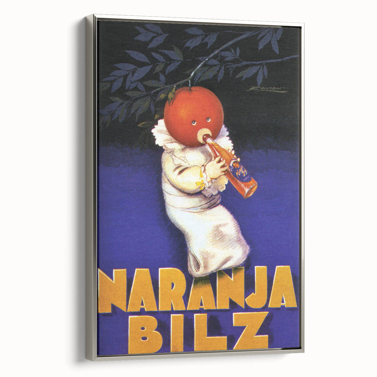 Vintage Naranja Bilz Advertising Poster – Retro Wall Art for Your Home