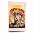 Vintage Fresh and Cold LAGER BEER Poster – Retro North Pole Advertising Art