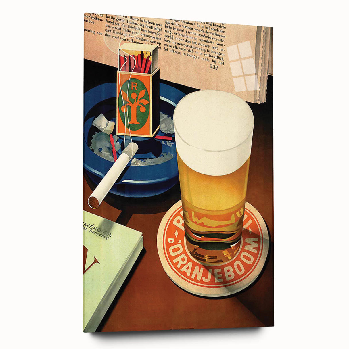 Vintage Beer Advertising Poster – Retro Doranje Boom Design Wall Art