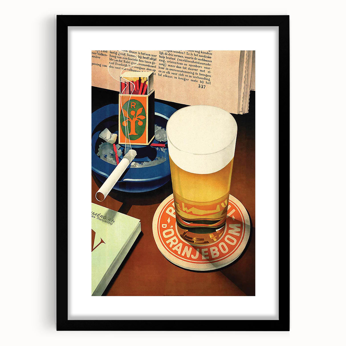 Vintage Beer Advertising Poster – Retro Doranje Boom Design Wall Art