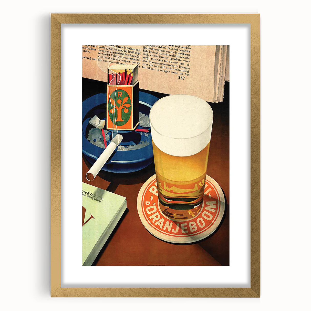 Vintage Beer Advertising Poster – Retro Doranje Boom Design Wall Art