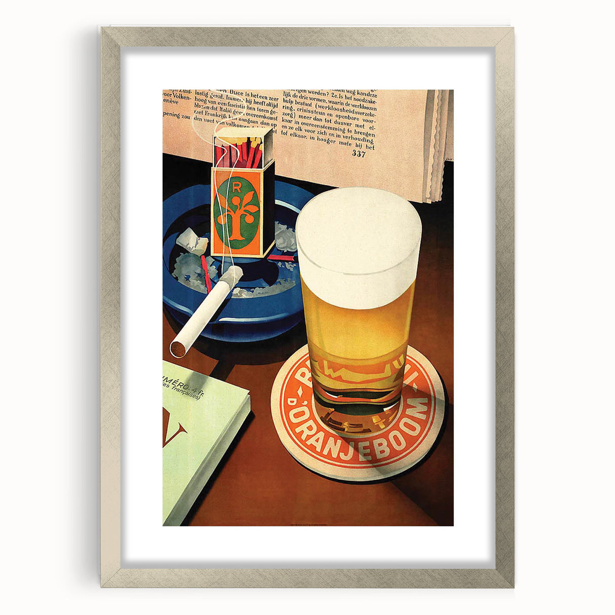 Vintage Beer Advertising Poster – Retro Doranje Boom Design Wall Art
