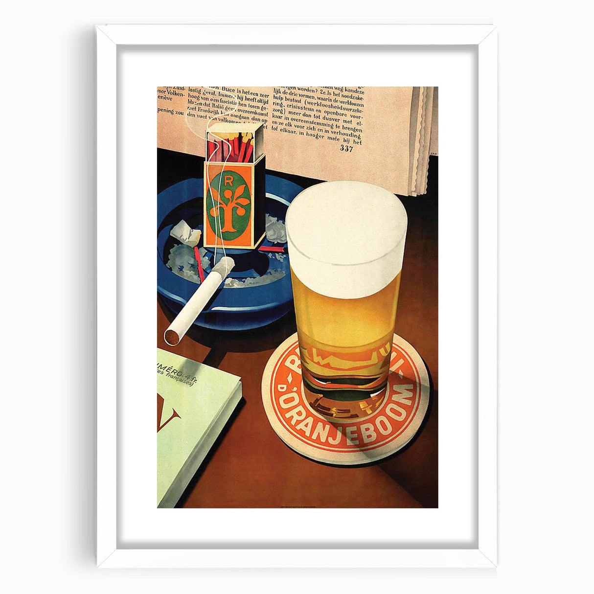 Vintage Beer Advertising Poster – Retro Doranje Boom Design Wall Art