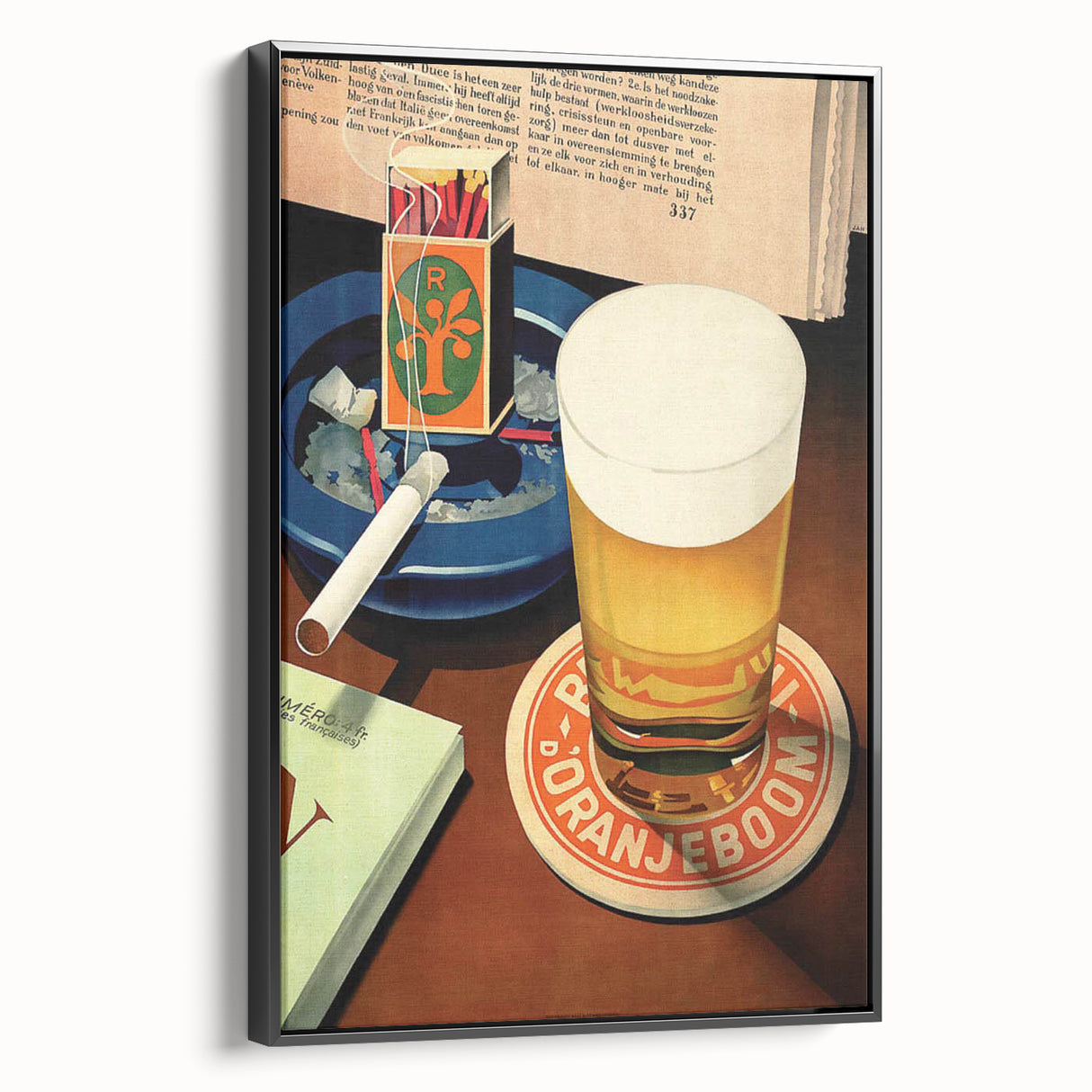 Vintage Beer Advertising Poster – Retro Doranje Boom Design Wall Art
