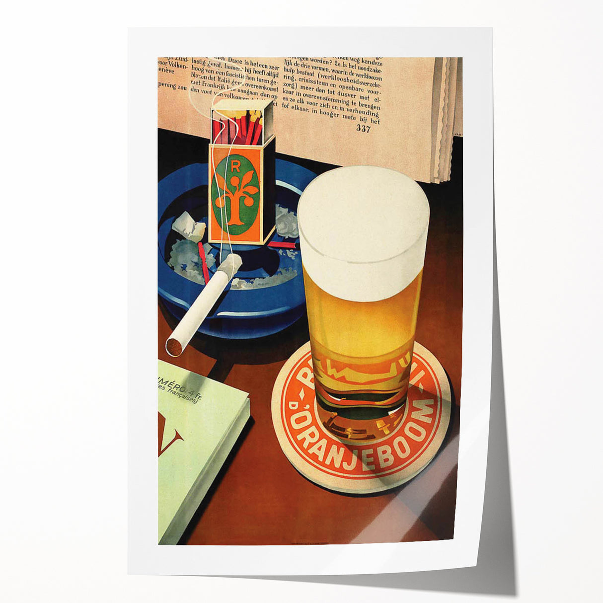 Vintage Beer Advertising Poster – Retro Doranje Boom Design Wall Art