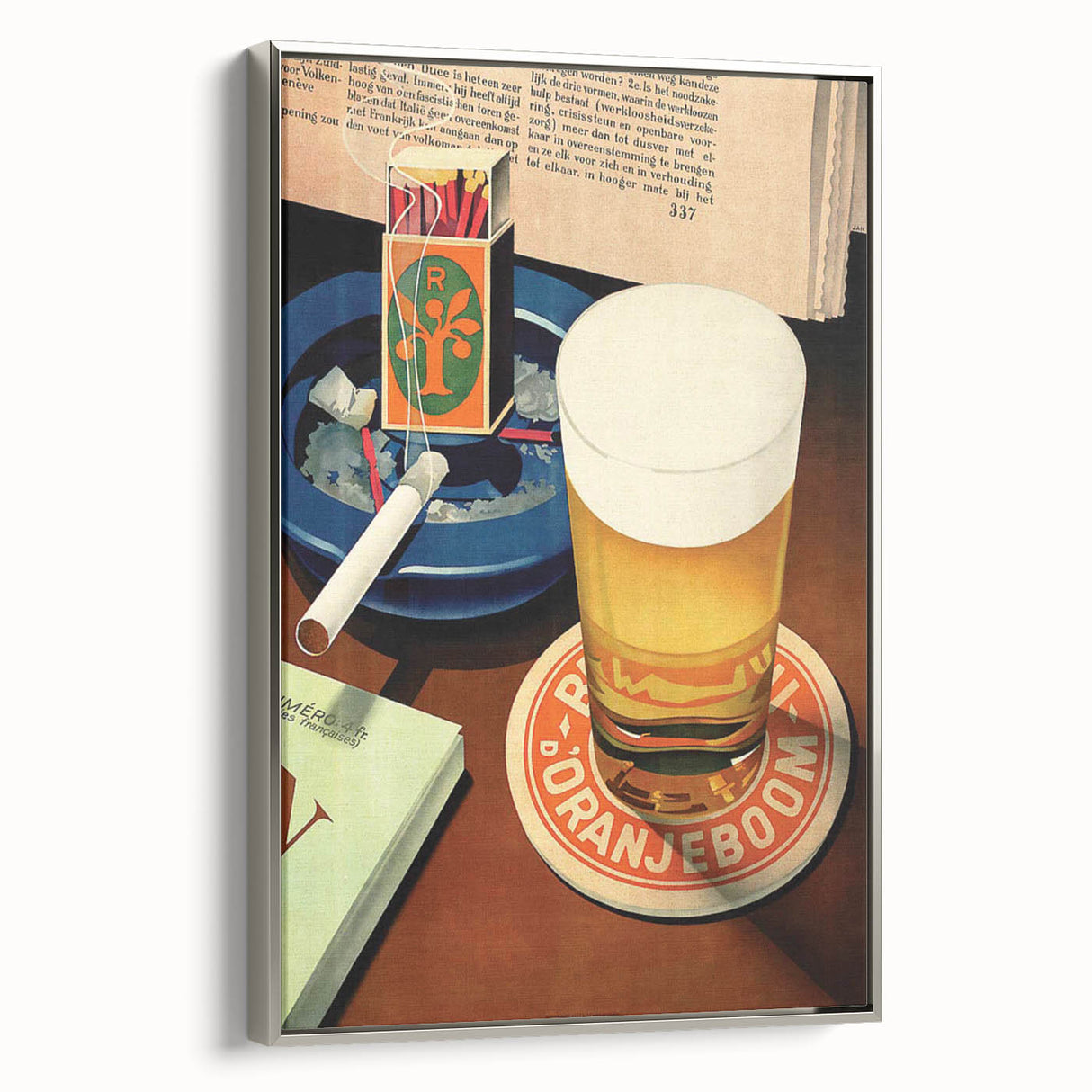 Vintage Beer Advertising Poster – Retro Doranje Boom Design Wall Art
