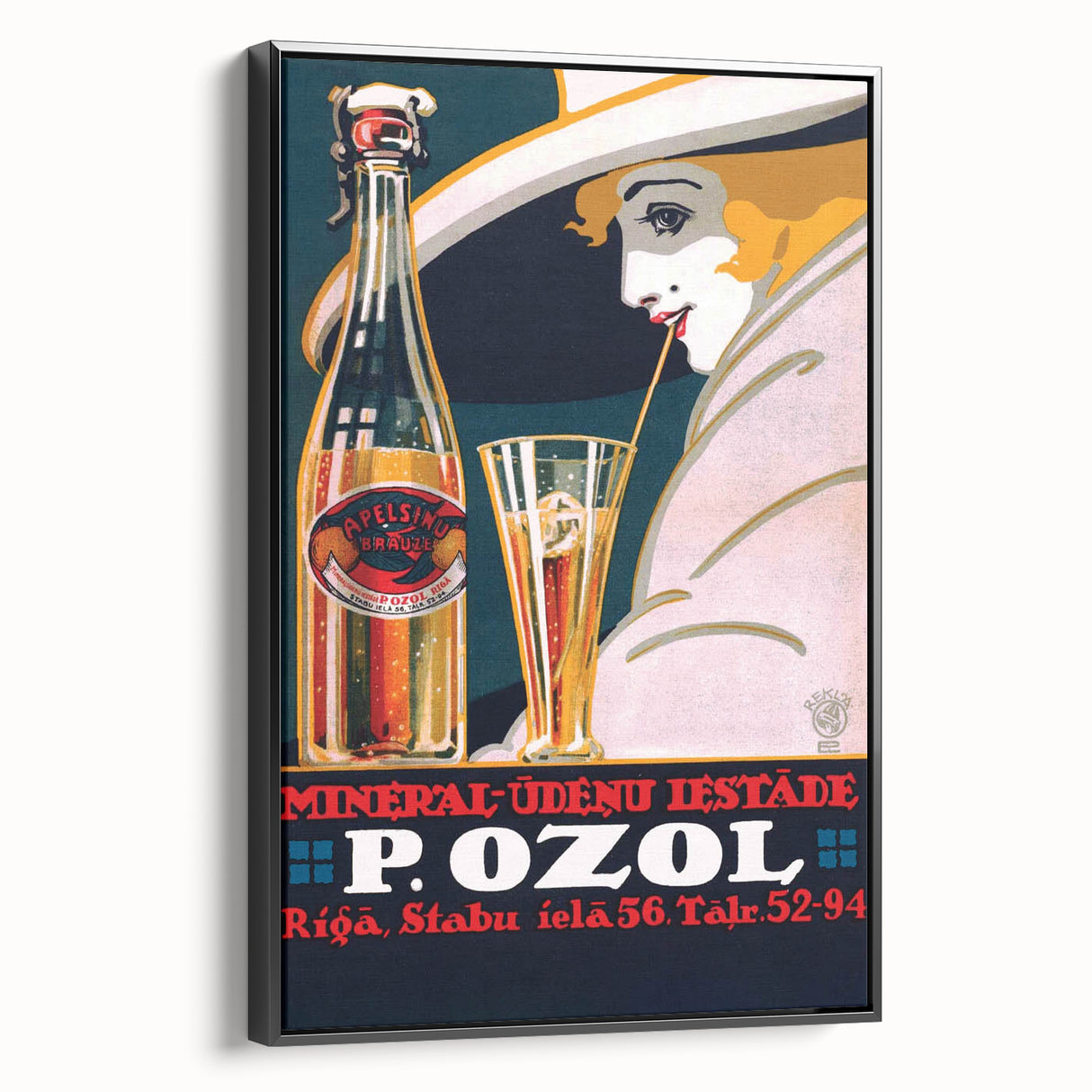 Vintage Apelsinu Brauzle Advertising Poster – Retro Drink Ad Wall Art