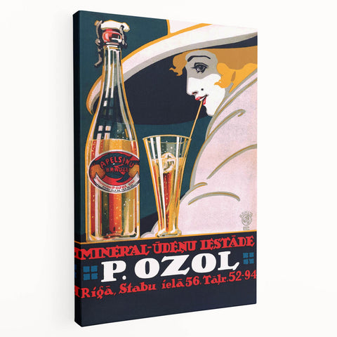 Vintage Apelsinu Brauzle Advertising Poster – Retro Drink Ad Wall Art