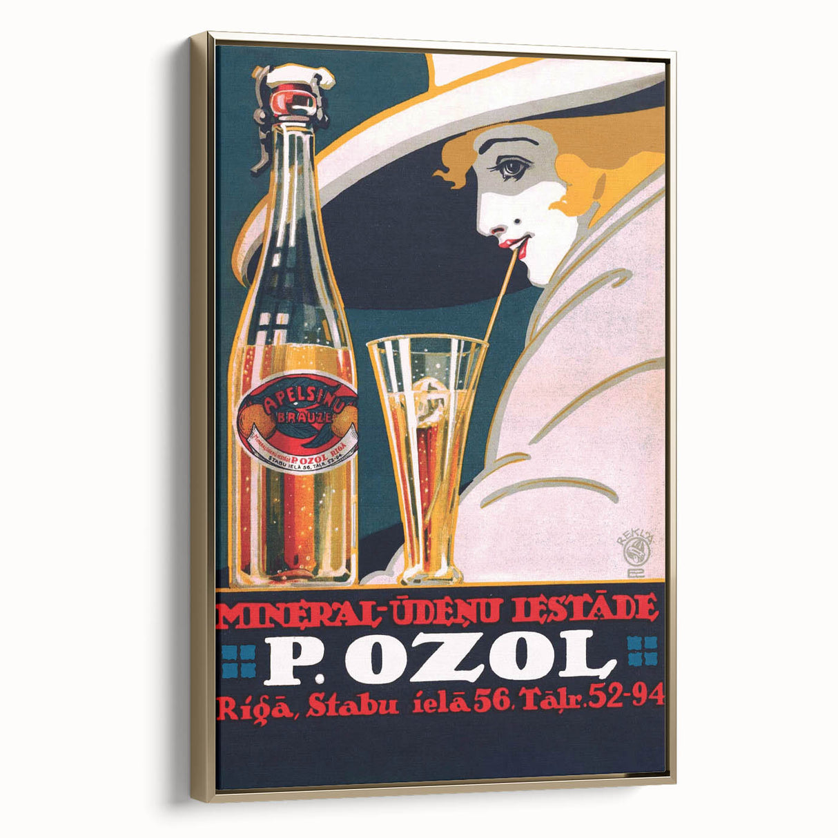 Vintage Apelsinu Brauzle Advertising Poster – Retro Drink Ad Wall Art