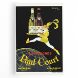 Vintage Paul Court Wine Advertising Poster – Retro Wine Ad Wall Art