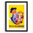 Vintage Père Pinard & Marcellus Wine Poster – Retro Ad Wall Art