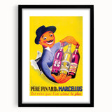 Vintage Père Pinard & Marcellus Wine Poster – Retro Ad Wall Art