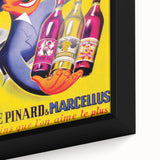 Vintage Père Pinard & Marcellus Wine Poster – Retro Ad Wall Art