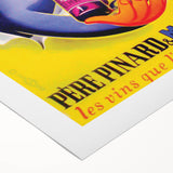 Vintage Père Pinard & Marcellus Wine Poster – Retro Ad Wall Art