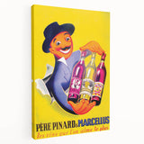 Vintage Père Pinard & Marcellus Wine Poster – Retro Ad Wall Art