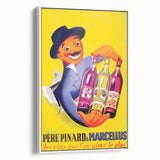 Vintage Père Pinard & Marcellus Wine Poster – Retro Ad Wall Art