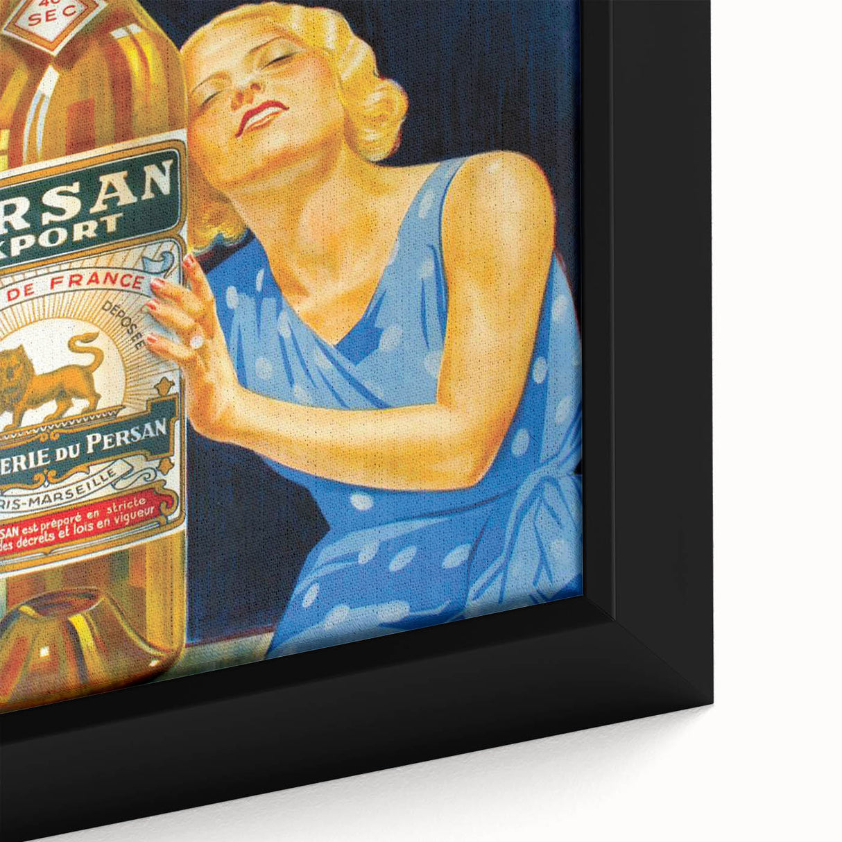 Vintage Persan Export Advertising Poster – Retro Anise Drink Ad Art