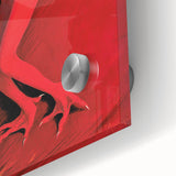 Vintage Red Devil Poster: Retro Art with Bold Design, Unique Print