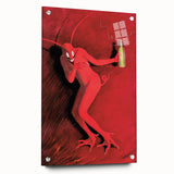 Vintage Red Devil Poster: Retro Art with Bold Design, Unique Print