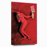 Vintage Red Devil Poster: Retro Art with Bold Design, Unique Print