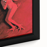 Vintage Red Devil Poster: Retro Art with Bold Design, Unique Print