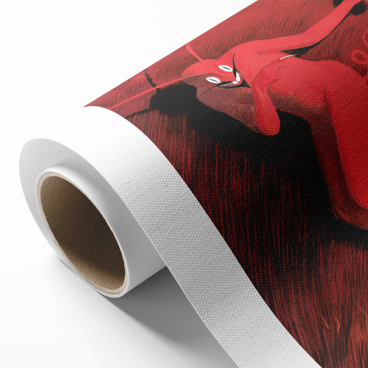 Vintage Red Devil Poster: Retro Art with Bold Design, Unique Print