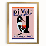 Vintage Pi Volo Aperitif Poster – Art Deco Wine Ad Wall Art