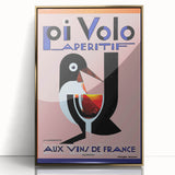 Vintage Pi Volo Aperitif Poster – Art Deco Wine Ad Wall Art