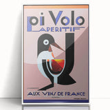 Vintage Pi Volo Aperitif Poster – Art Deco Wine Ad Wall Art