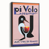 Vintage Pi Volo Aperitif Poster – Art Deco Wine Ad Wall Art
