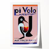 Vintage Pi Volo Aperitif Poster – Art Deco Wine Ad Wall Art