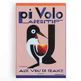 Vintage Pi Volo Aperitif Poster – Art Deco Wine Ad Wall Art