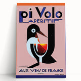 Vintage Pi Volo Aperitif Poster – Art Deco Wine Ad Wall Art