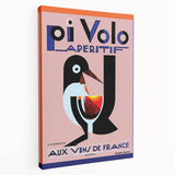 Vintage Pi Volo Aperitif Poster – Art Deco Wine Ad Wall Art