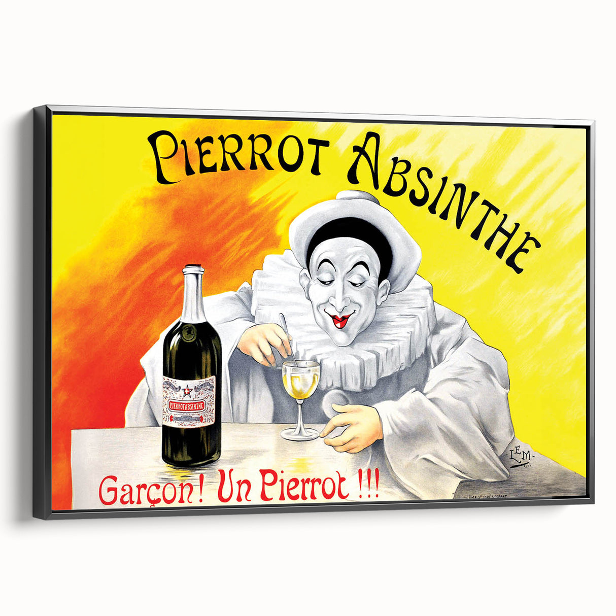 Vintage Pierrot Absinthe Poster – Retro Absinthe Ad Wall Art