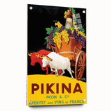 Vintage Pikina Aperitif Poster – Retro French Wine Ad Wall Art