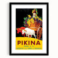 Vintage Pikina Aperitif Poster – Retro French Wine Ad Wall Art