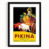 Vintage Pikina Aperitif Poster – Retro French Wine Ad Wall Art