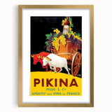 Vintage Pikina Aperitif Poster – Retro French Wine Ad Wall Art