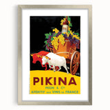 Vintage Pikina Aperitif Poster – Retro French Wine Ad Wall Art