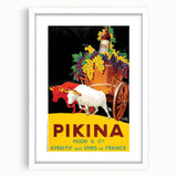 Vintage Pikina Aperitif Poster – Retro French Wine Ad Wall Art