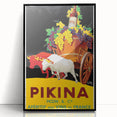 Vintage Pikina Aperitif Poster – Retro French Wine Ad Wall Art