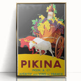 Vintage Pikina Aperitif Poster – Retro French Wine Ad Wall Art